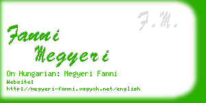 fanni megyeri business card